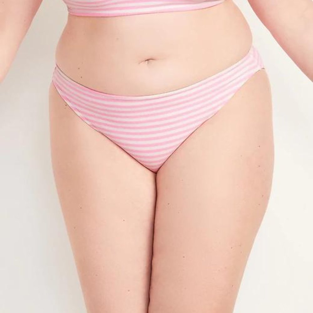 Old Navy Low-Rise Striped Terry Classic Bikini Swim Bottoms for Women New - Picture 7 of 8
